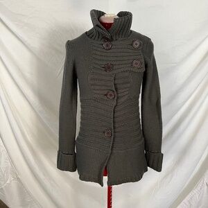 Y2K Shy Girl 2 Piece Cowl Cardigan size L